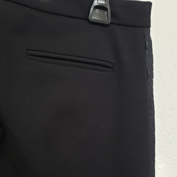 Maje Croc Embossed Skinny Pants Zip Ankle, Color Black, Size 36 - Picture 13 of 16